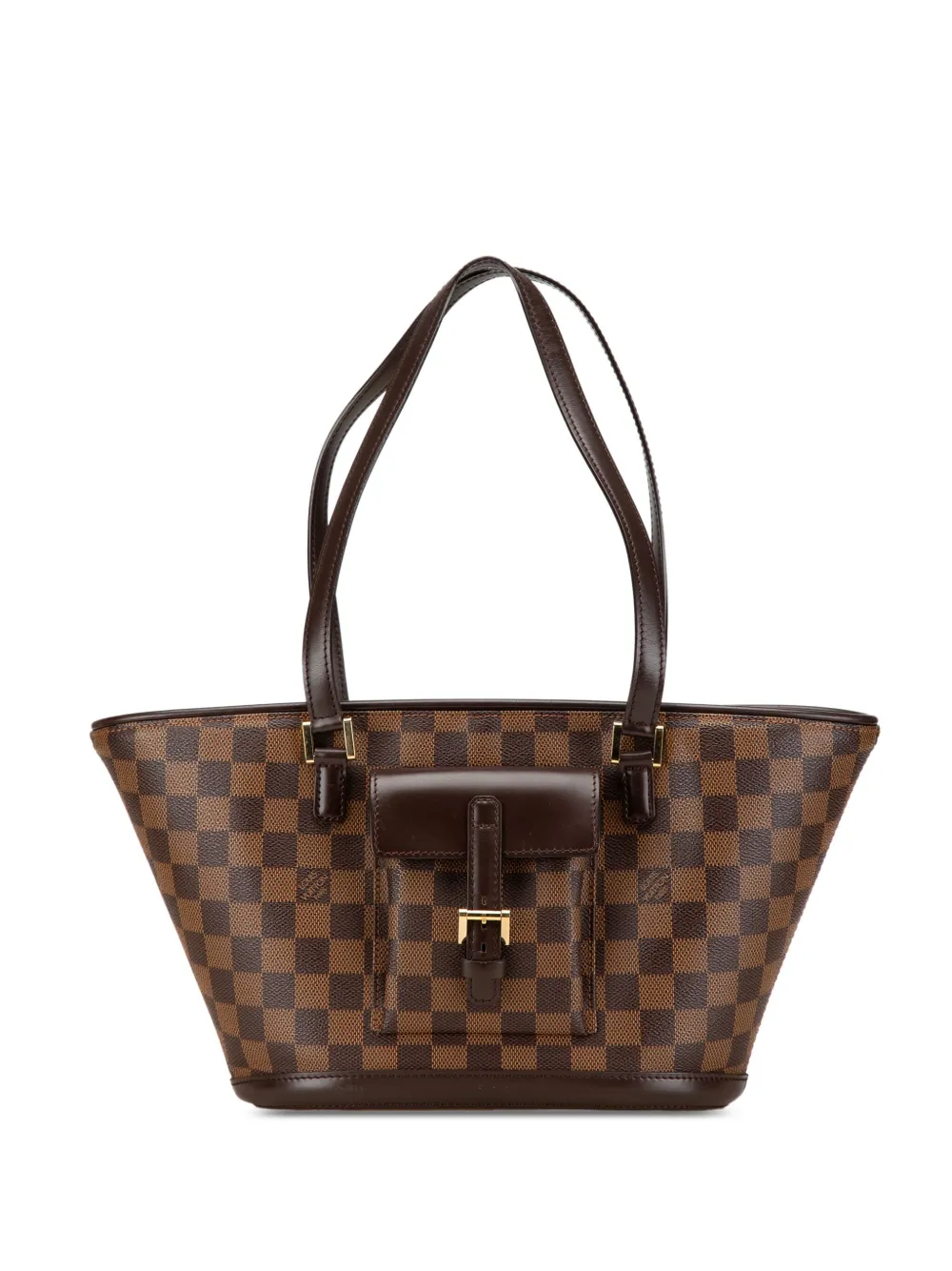 Louis Vuitton Pre-Owned 2003 ダミエ エベヌ マノスク PM ショルダーバッグ - ブラウン Louis Vuitton Pre-Owned 2003 ダミエ エベヌ マノスク PM ショルダーバッグ - ブラウン