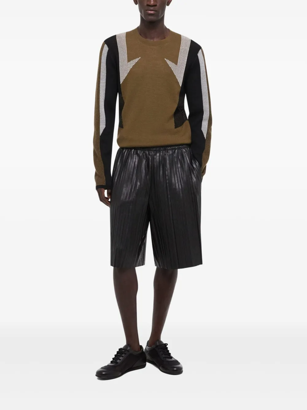 Helmut Lang leather shorts - Zwart