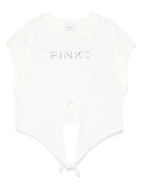 Pinko Kids logo-stud T-shirt