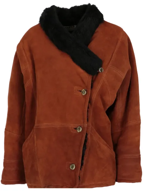A.N.G.E.L.O. Vintage Cult Cappotto in pelle scamosciata anni '80