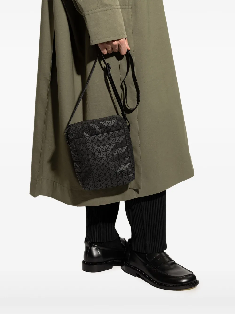 Shop Bao Bao Issey Miyake Geometric Messenger Bag In Black