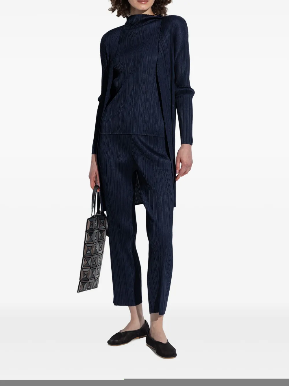 Pleats Please Issey Miyake plissé trousers - Blauw