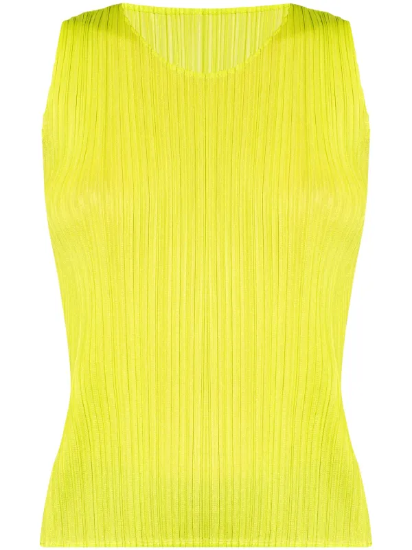 Pleats Please Issey Miyake プリーツ タンクトップ | イエロー