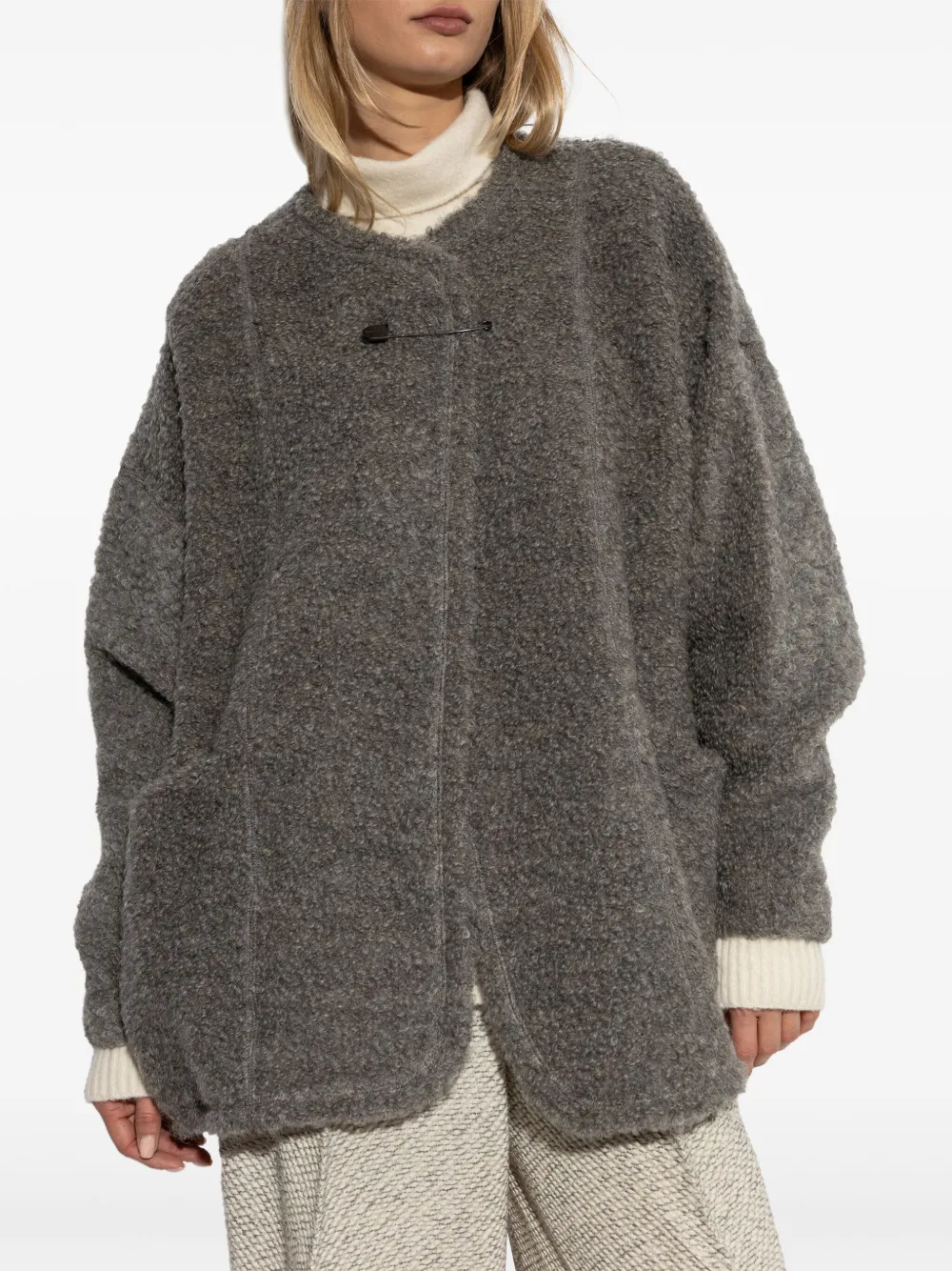 Issey Miyake Wollen jas Grijs