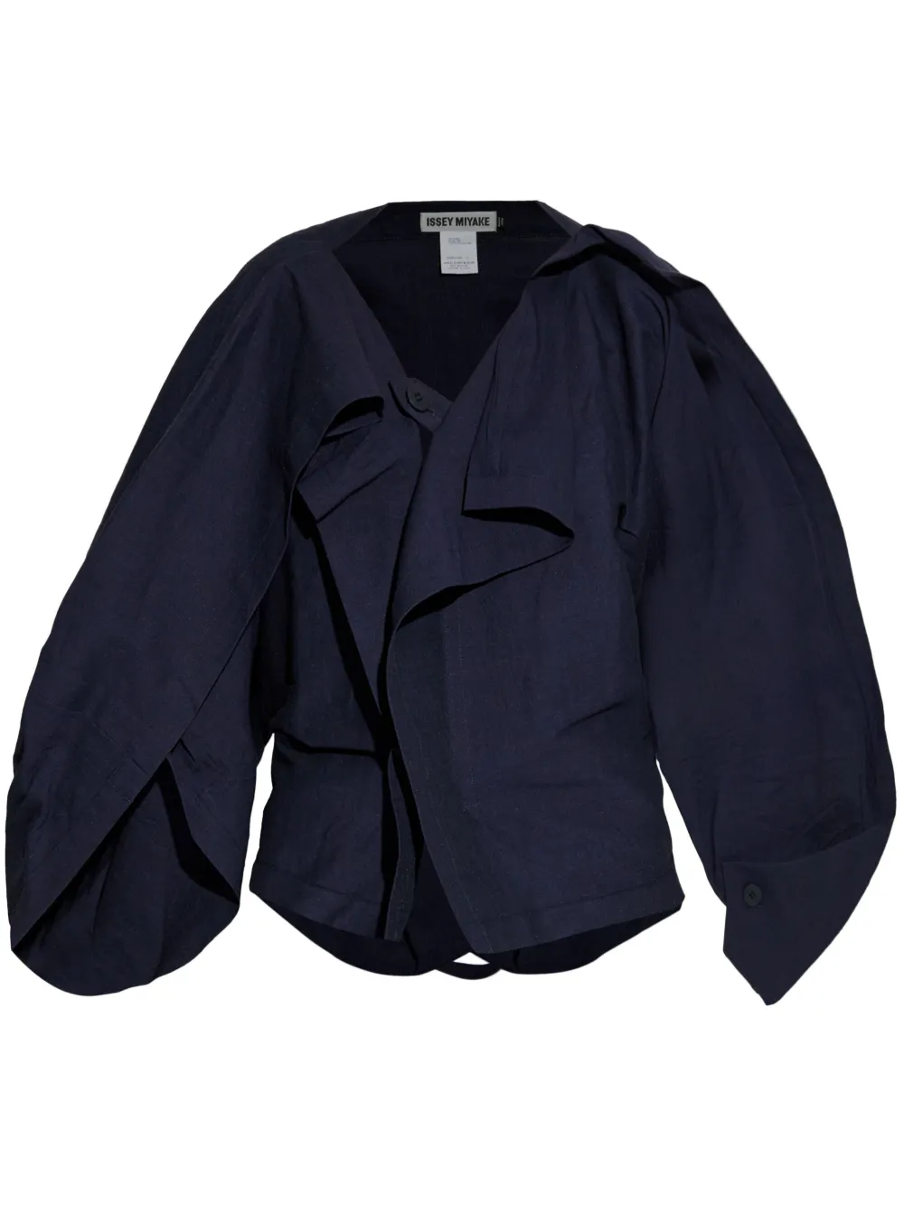 Issey Miyake Blouse met ruches Blauw
