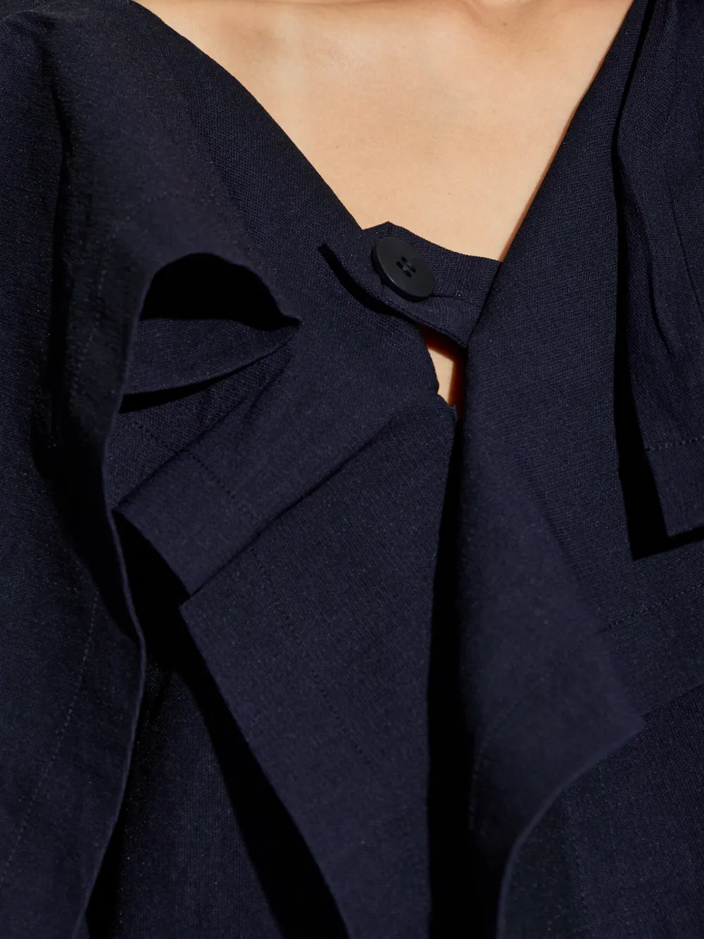 Issey Miyake Blouse met ruches Blauw