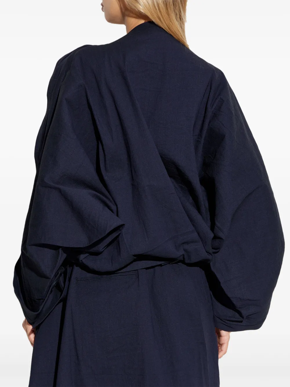 Issey Miyake Blouse met ruches Blauw