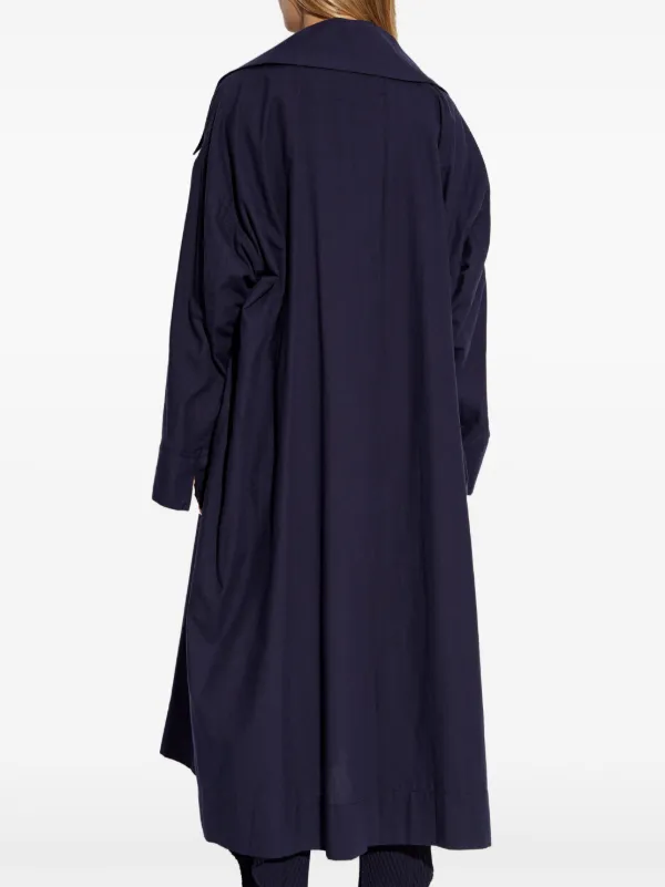 ISSEY MIYAKE トレンチコート　ネイビー Issey Miyake トレンチコート | ブルー | FARFETCH JP