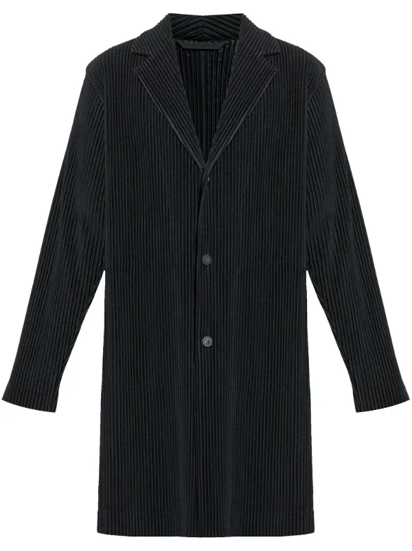 Homme Plissé Issey Miyake プリーツ コート | ブラック