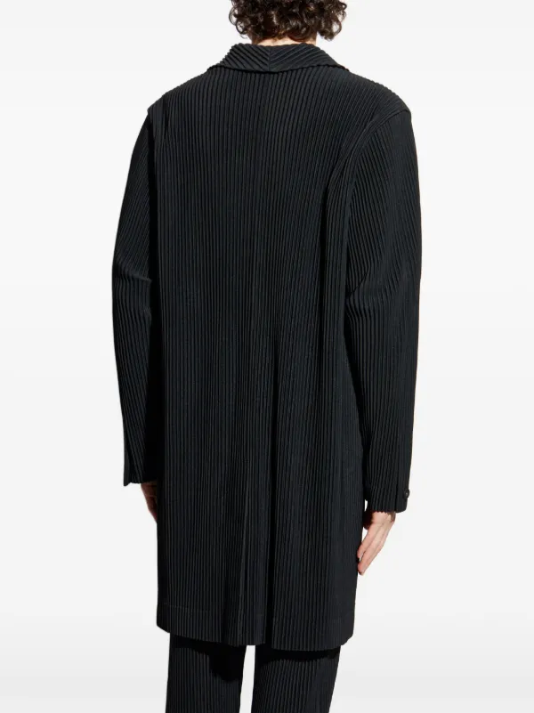 Homme Plissé Issey Miyake プリーツ コート | ブラック | FARFETCH JP