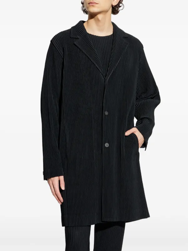 HOMME PLISSE ISSEY MIYAKE プリーツ コート 黒 Homme Plissé Issey Miyake プリーツ コート | ブラック