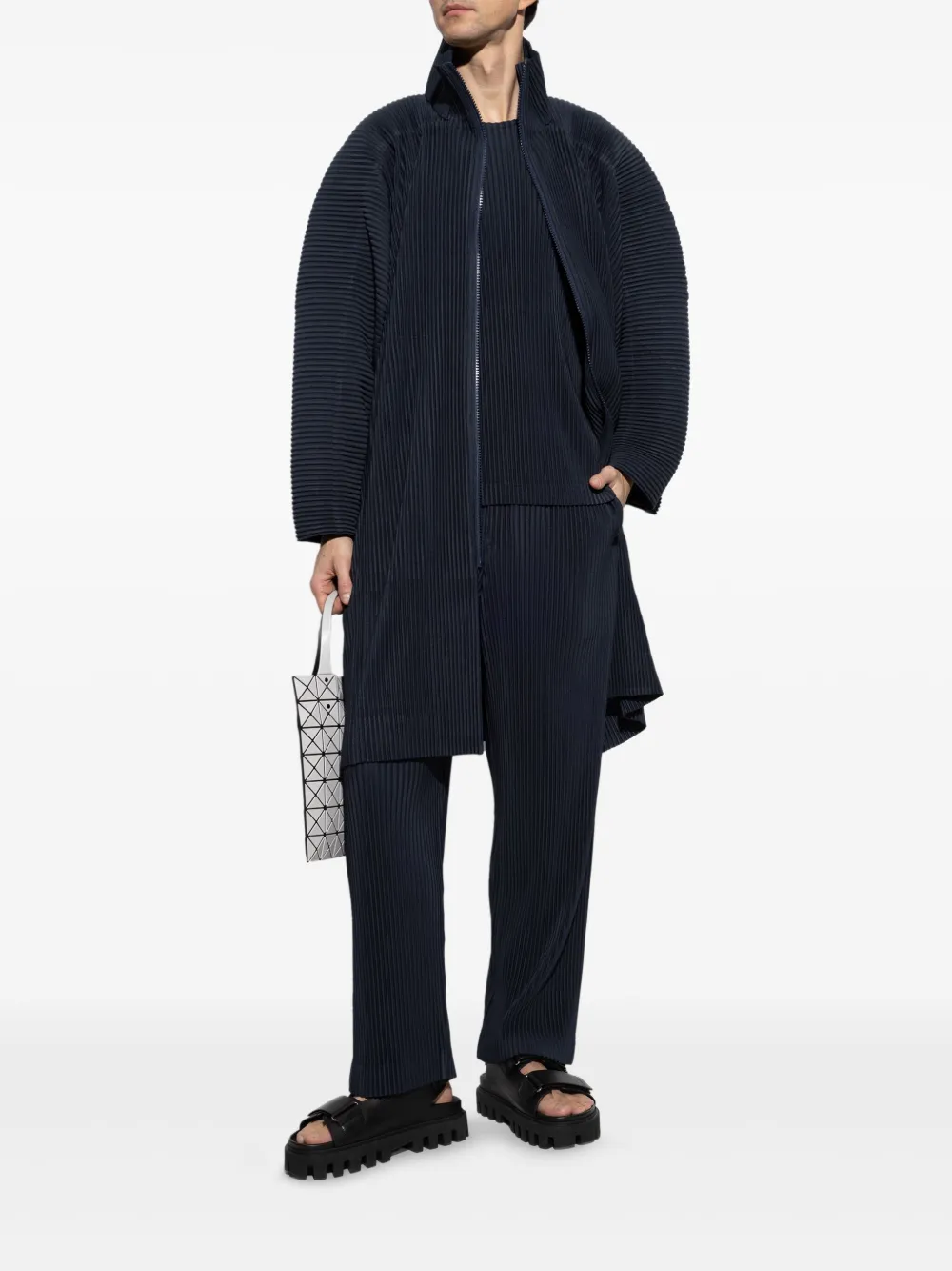 Homme Plissé Issey Miyake January coat - Blauw