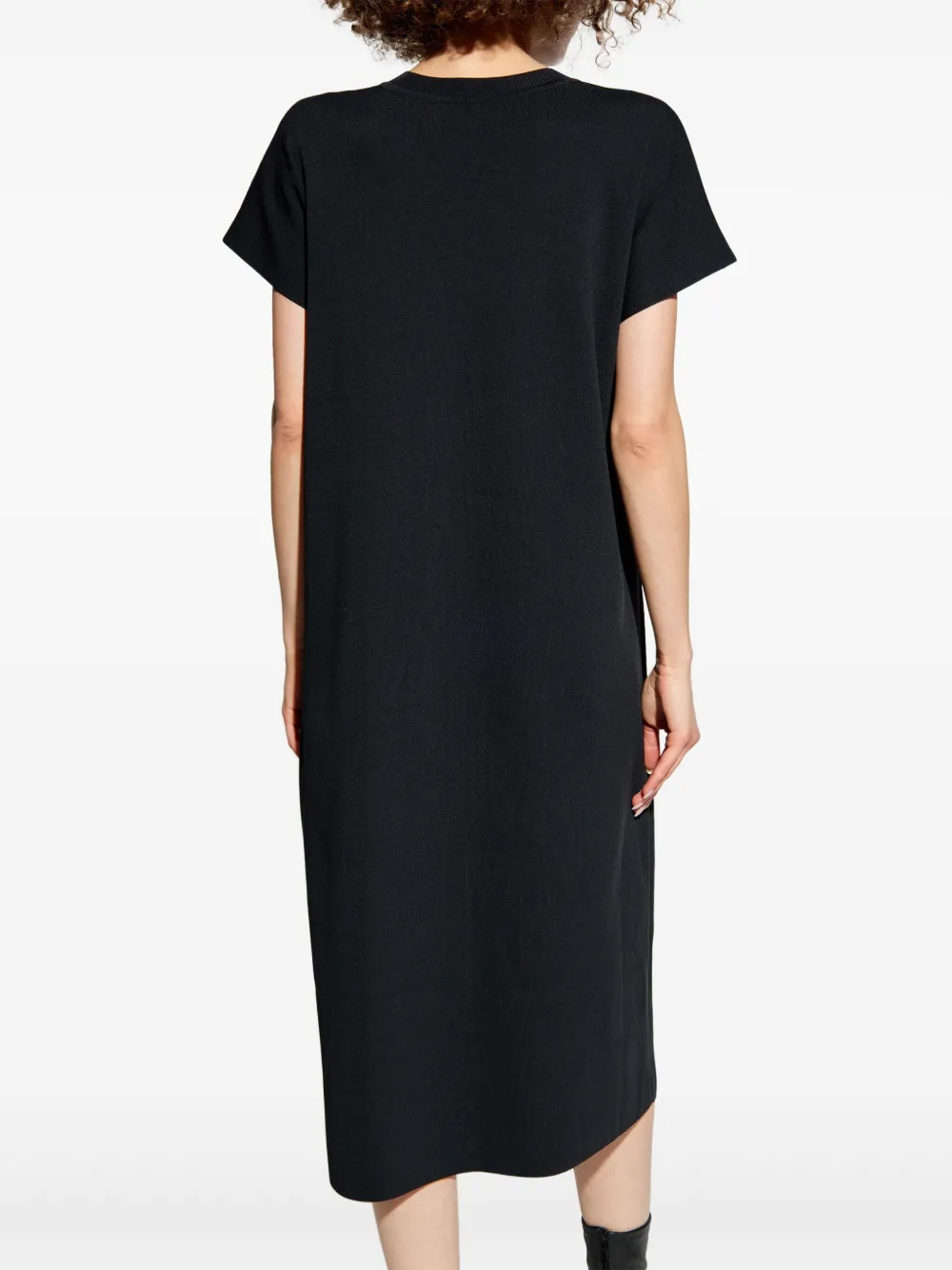 Issey Miyake Jersey T-shirt Dress In 黑色