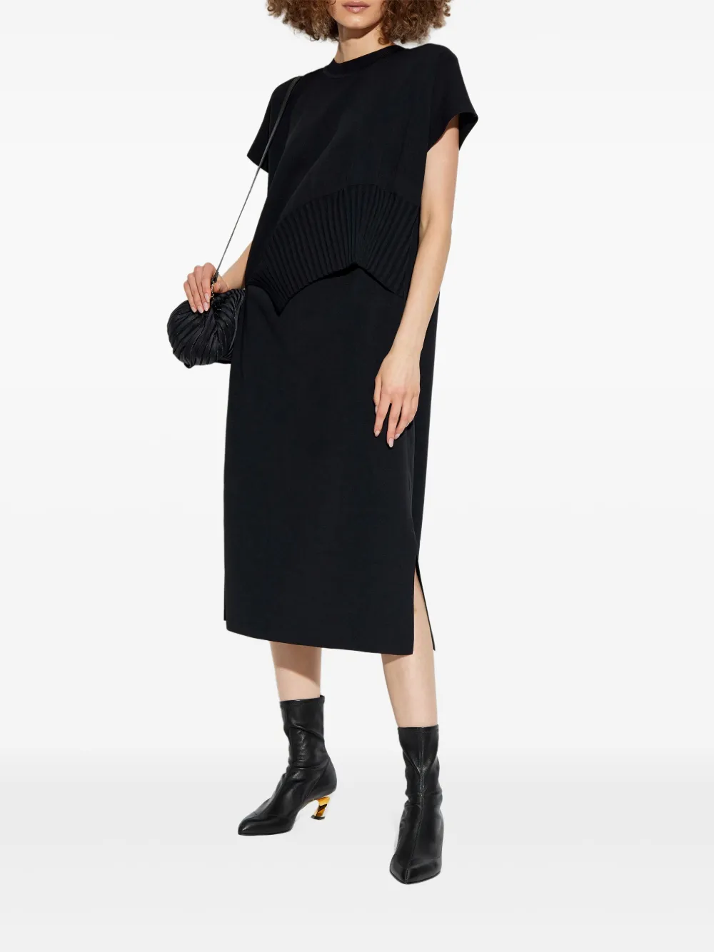 Issey Miyake jersey T-shirt dress - Zwart