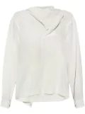 Issey Miyake draped blouse - White