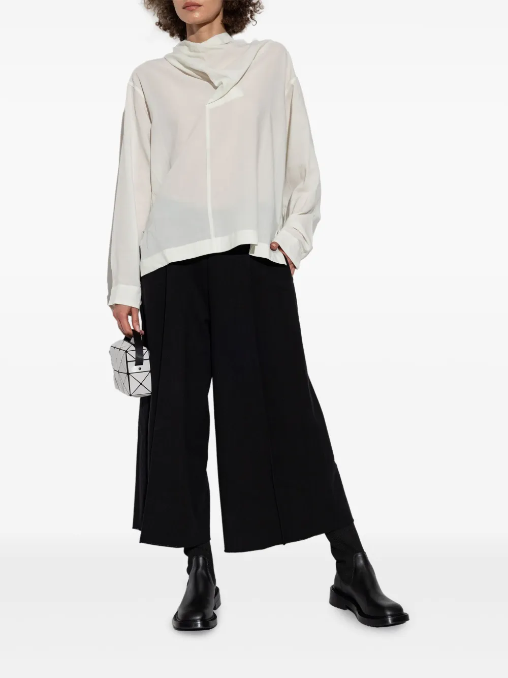 Issey Miyake draped blouse - Wit