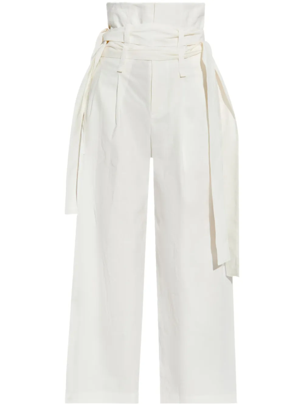 Issey Miyake High waist broek Wit