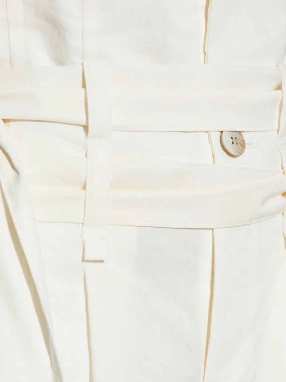 Issey Miyake High waist broek Wit