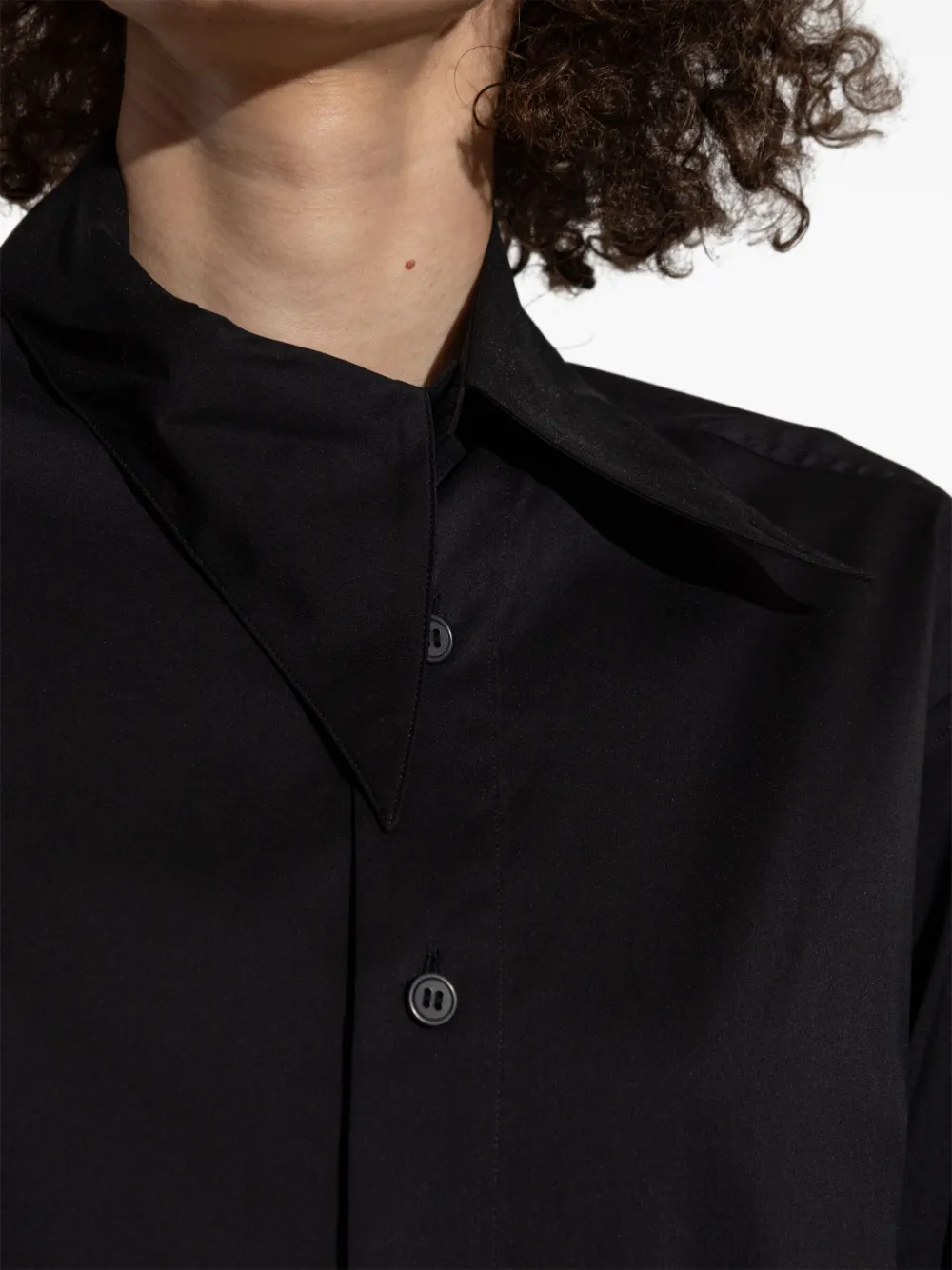 Issey Miyake Button-up Shirt In Black