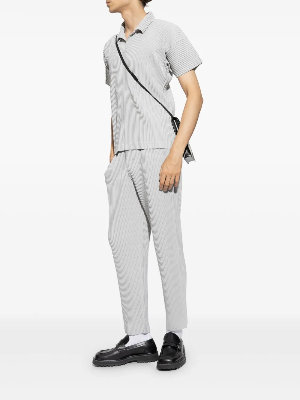 Homme Plissé Issey Miyake Basics polo shirt - Grijs