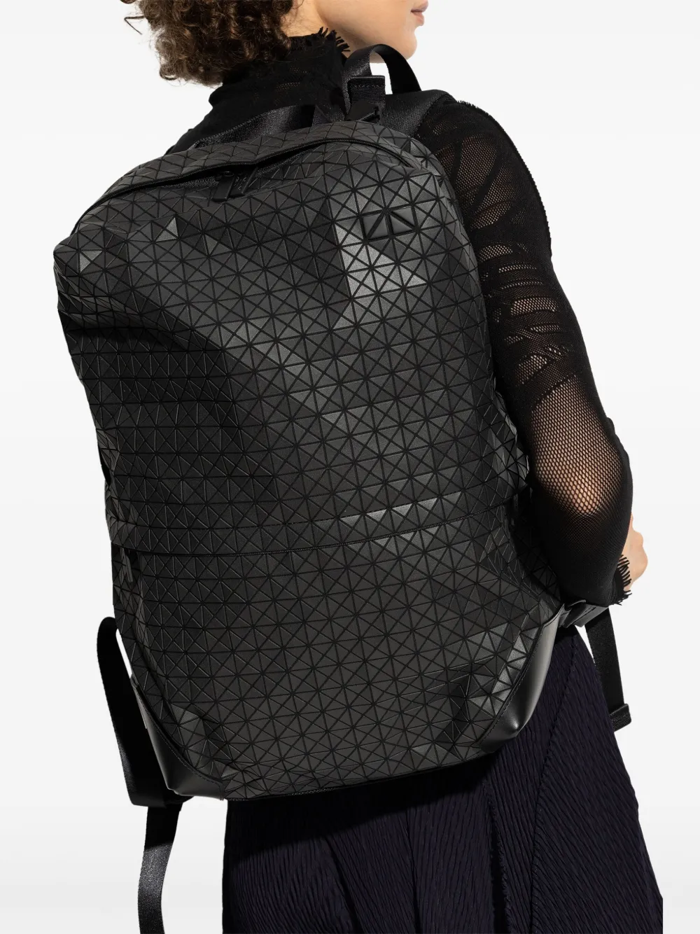 Bao Bao Issey Miyake geometric-print backpack - Zwart