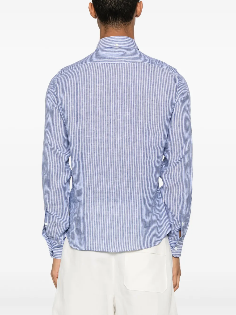Brunello Cucinelli Gestreept overhemd Blauw