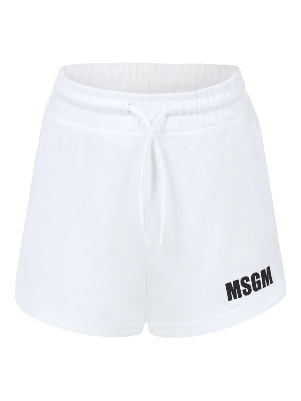 Shop Msgm Cotton Shorts In White