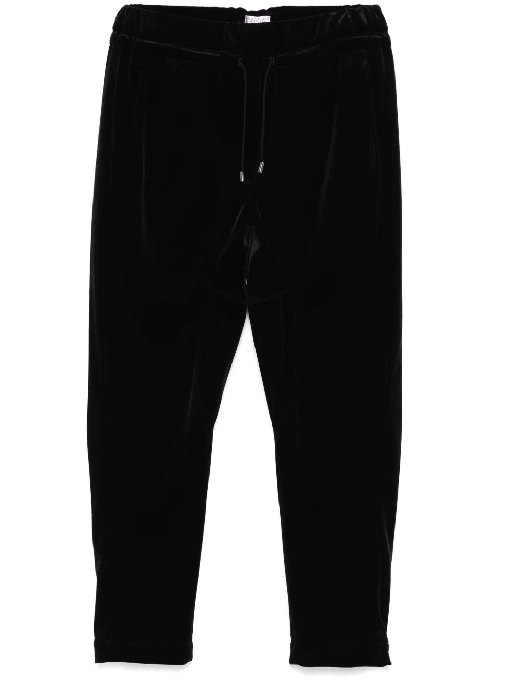 Brunello Cucinelli Fluwelen broek Zwart