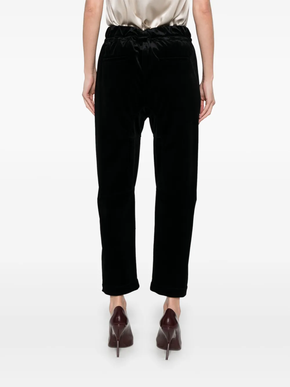 Brunello Cucinelli Fluwelen broek Zwart