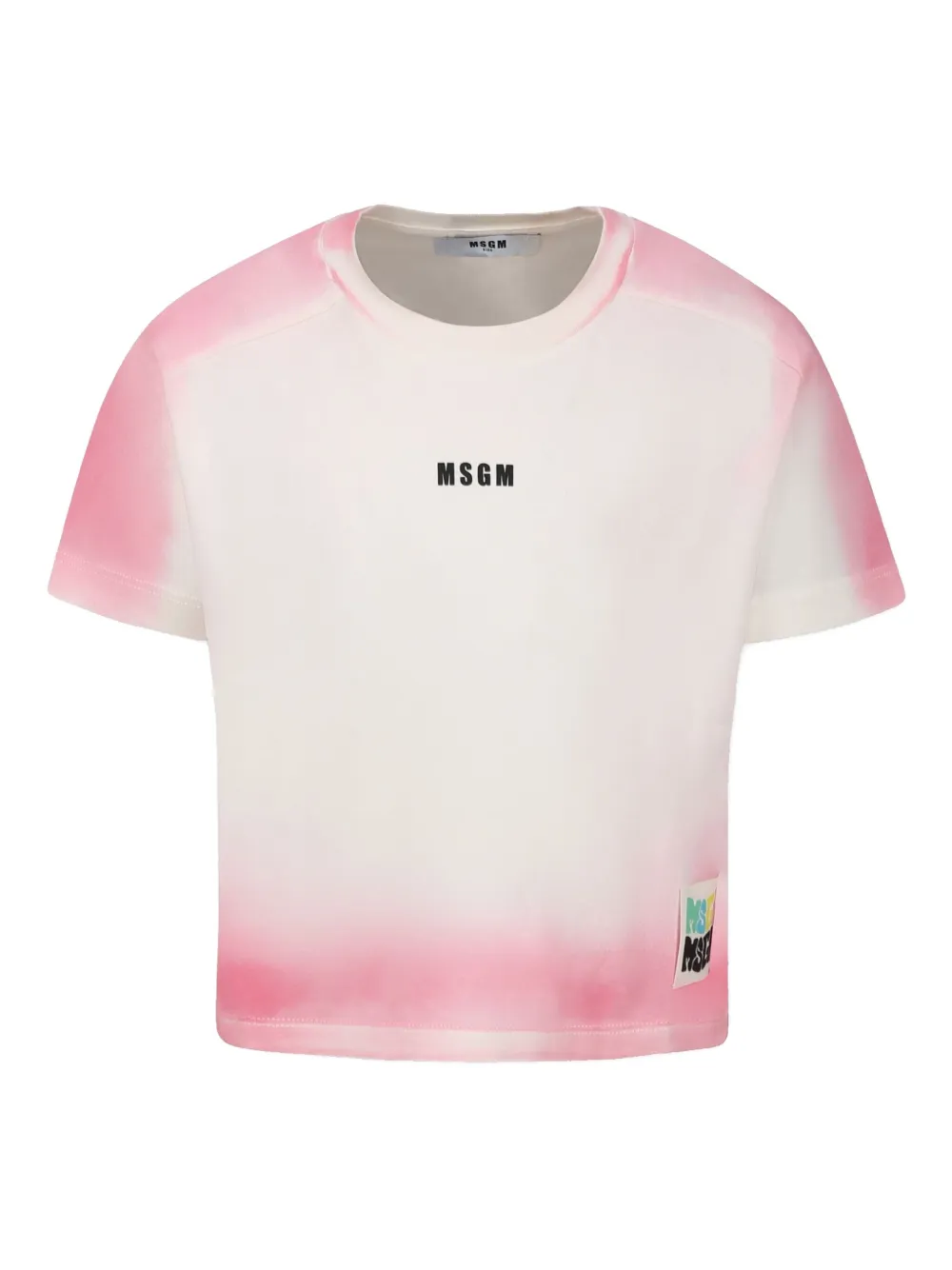 Shop Msgm Cotton T-shirt In Rosa
