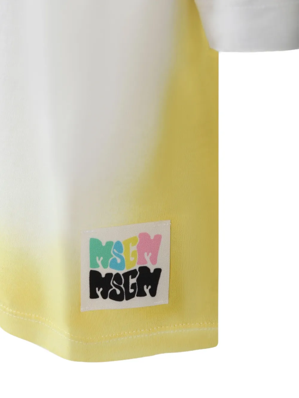 MSGM Kids Katoenen T-shirt Geel