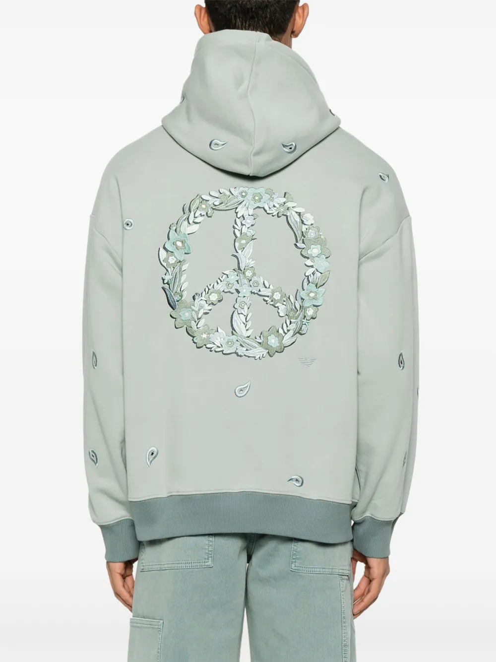 Emporio Armani Hoodie met uitgesneden detail Grijs