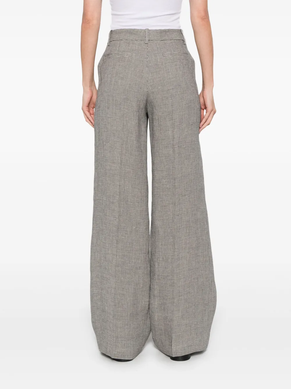 P.A.R.O.S.H. Linnen straight broek Zwart