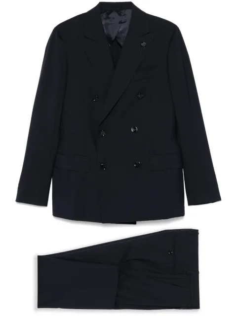 Lardini brooch-detail suit