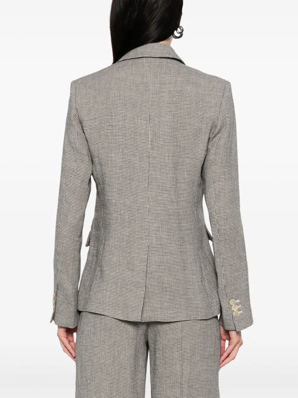 P.A.R.O.S.H. Blazer met pied-de-poule print Zwart
