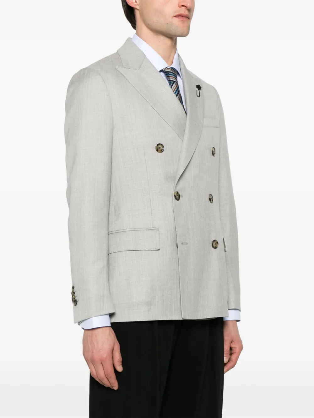 Lardini Blazer met broche Grijs