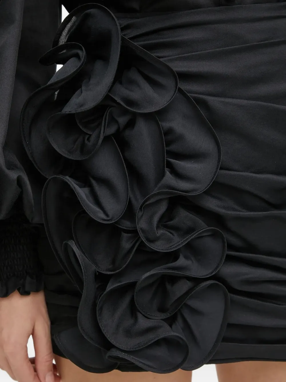 Charo Ruiz Ibiza Gesmockte mini-rok met ruches Zwart