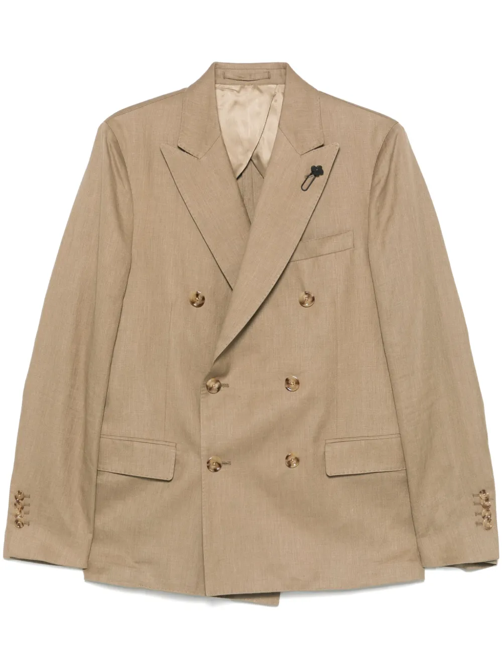 Lardini Blazer met broche Bruin