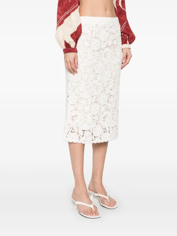 スカート P.A.R.O.S.H. 'Copper' skirt White P.A.R.O.S.H. Copper Midi Skirt | White | FARFETCH