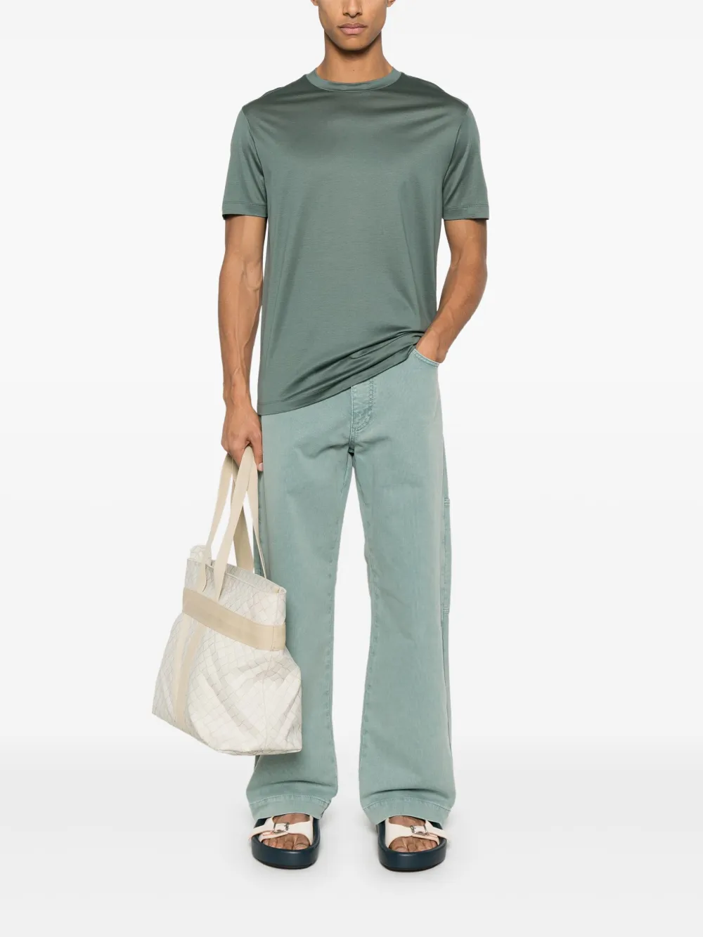 Emporio Armani Straight broek - Groen