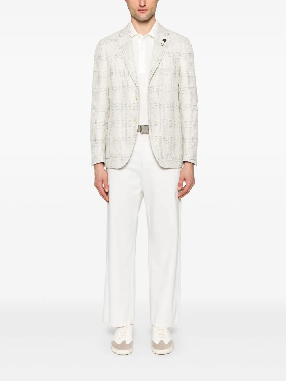 Lardini checked blazer - Beige