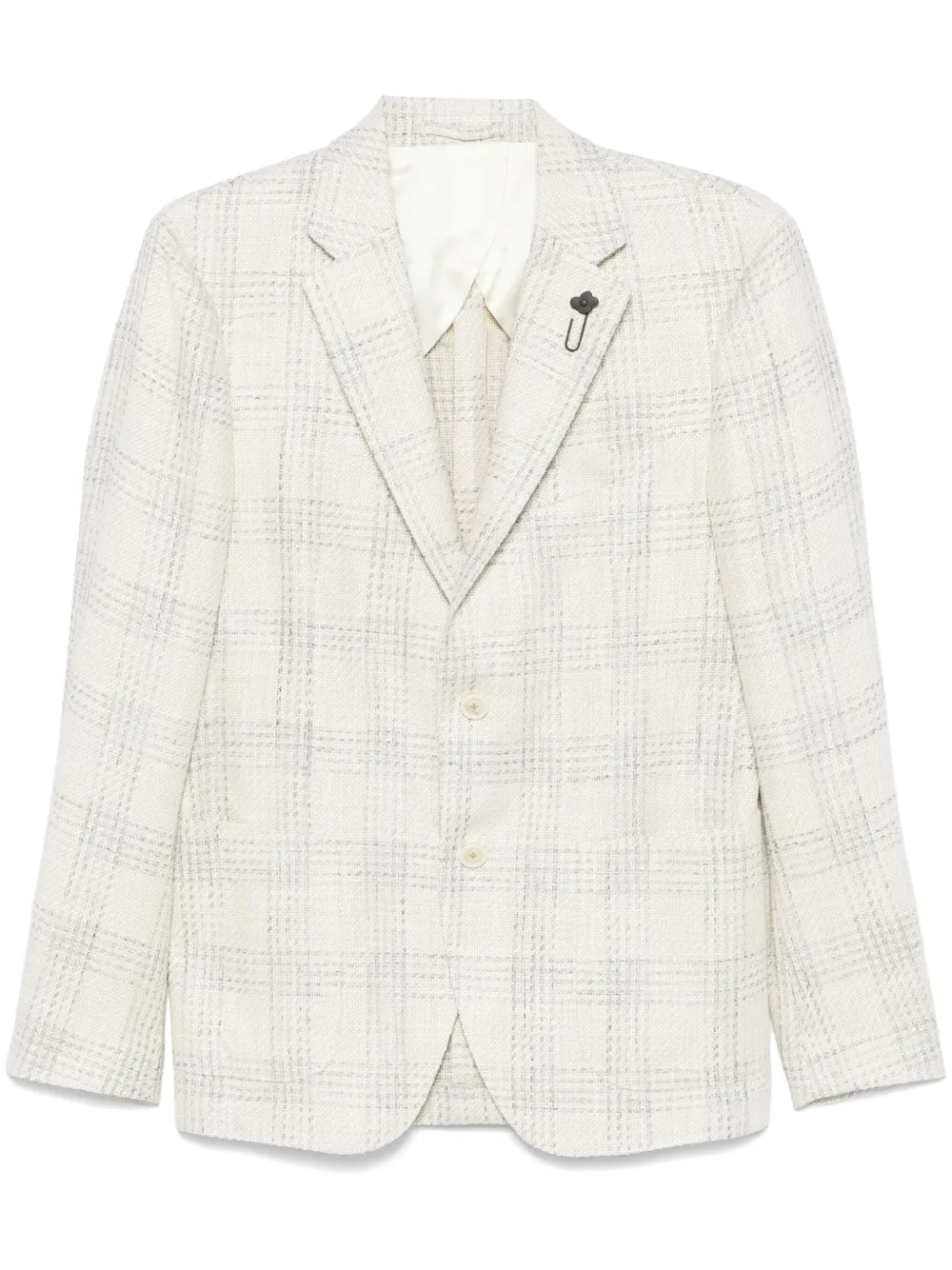 Lardini checked blazer | Neutrals | Image 1
