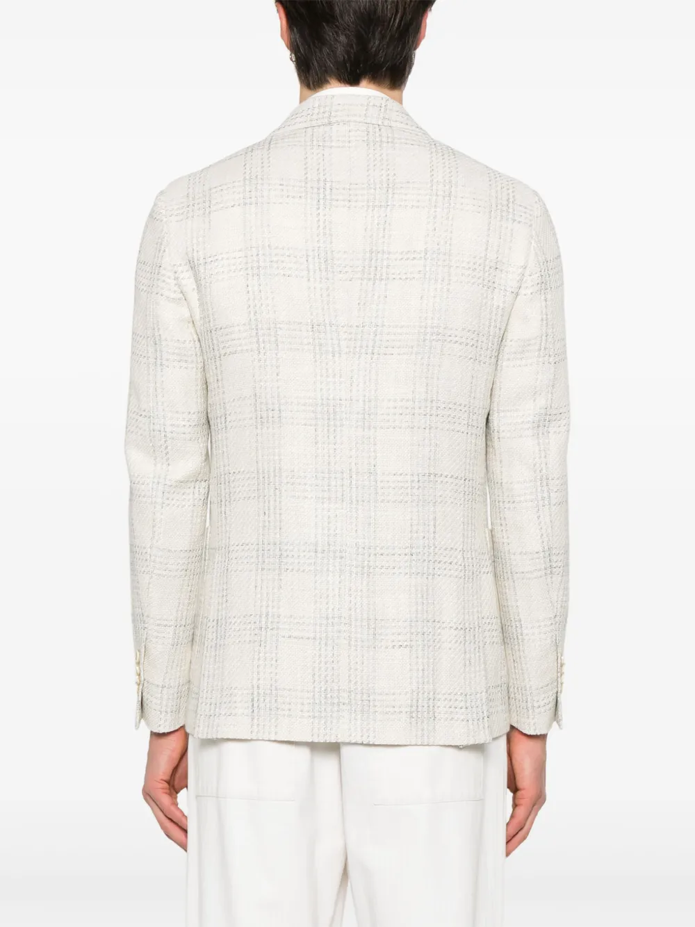 Lardini Geruite blazer Beige