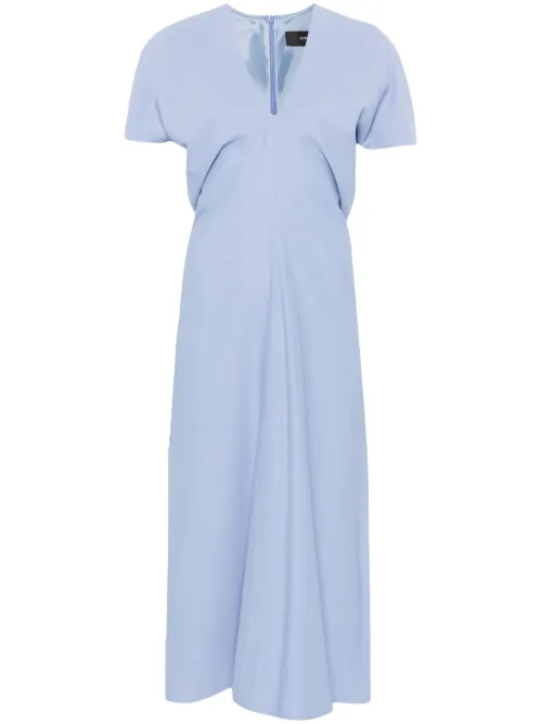 Robe mi-longue à col v - Federica Tosi - Modalova