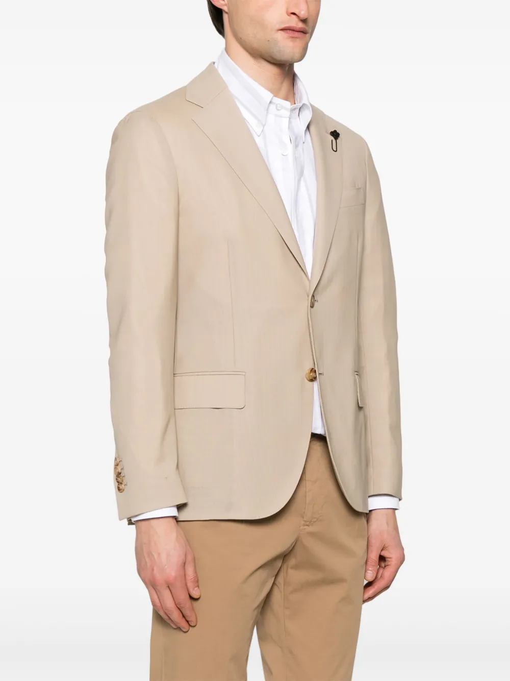 Lardini Blazer met broche Beige