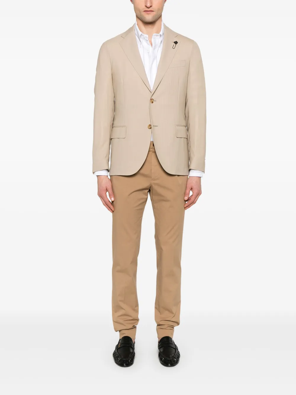 Lardini Blazer met broche - Beige