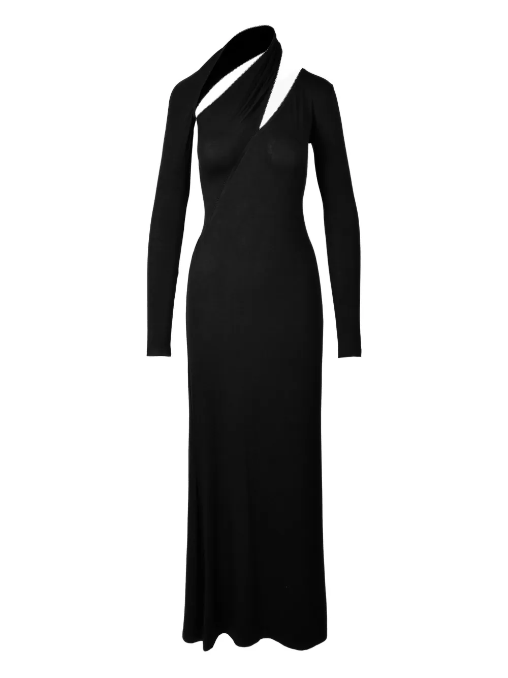 Ioana Ciolacu Midi-jurk met uitgesneden detail Zwart