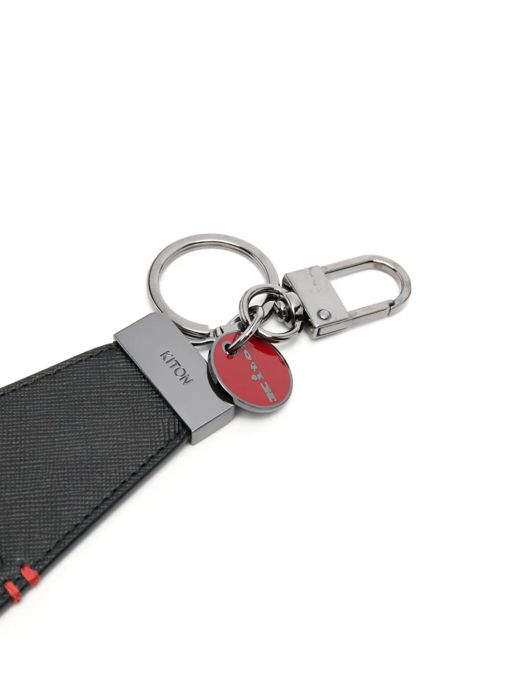 Kiton Leren sleutelhanger - Zwart