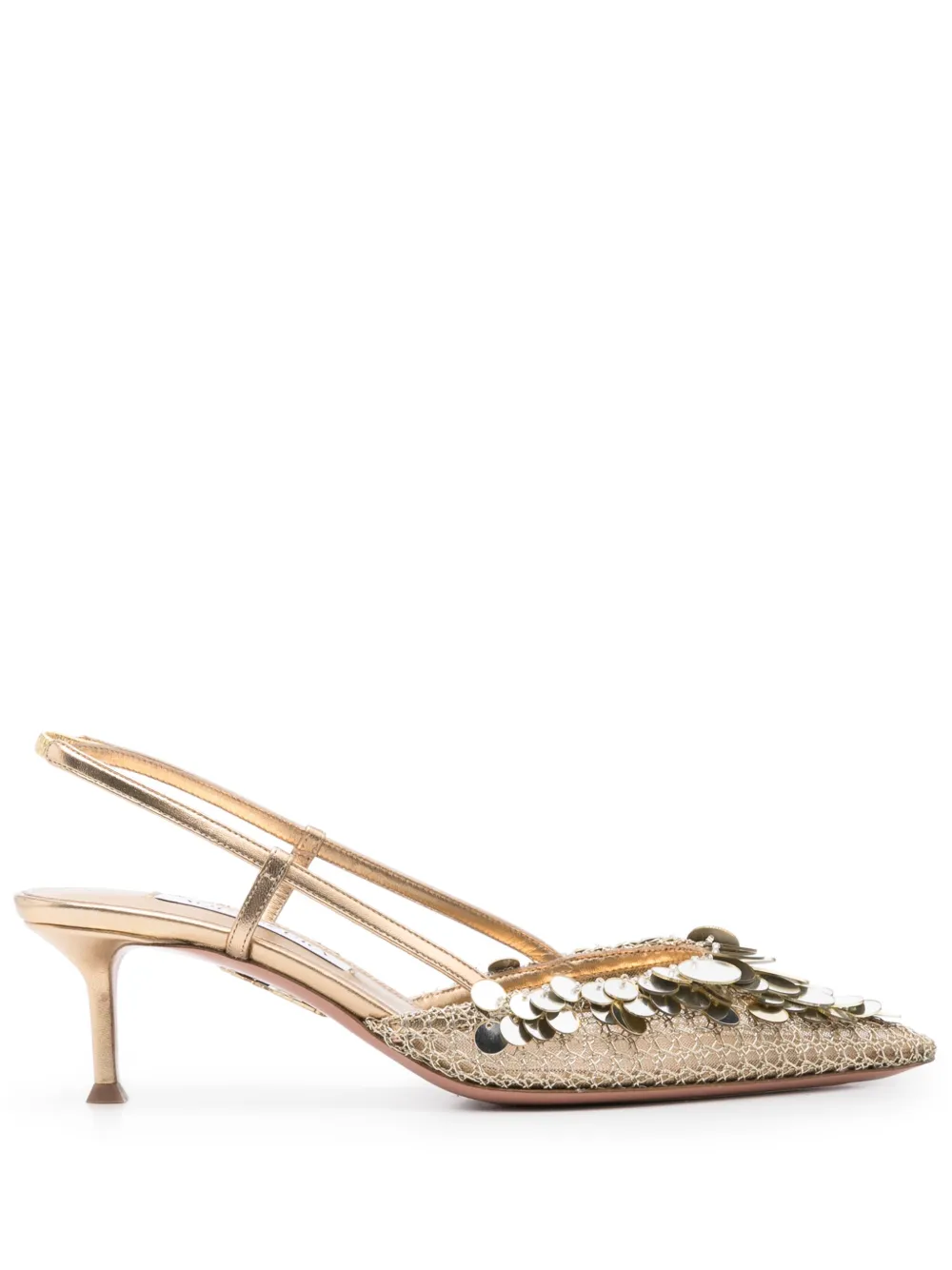 Aquazzura 50 mm Can pumps Goud