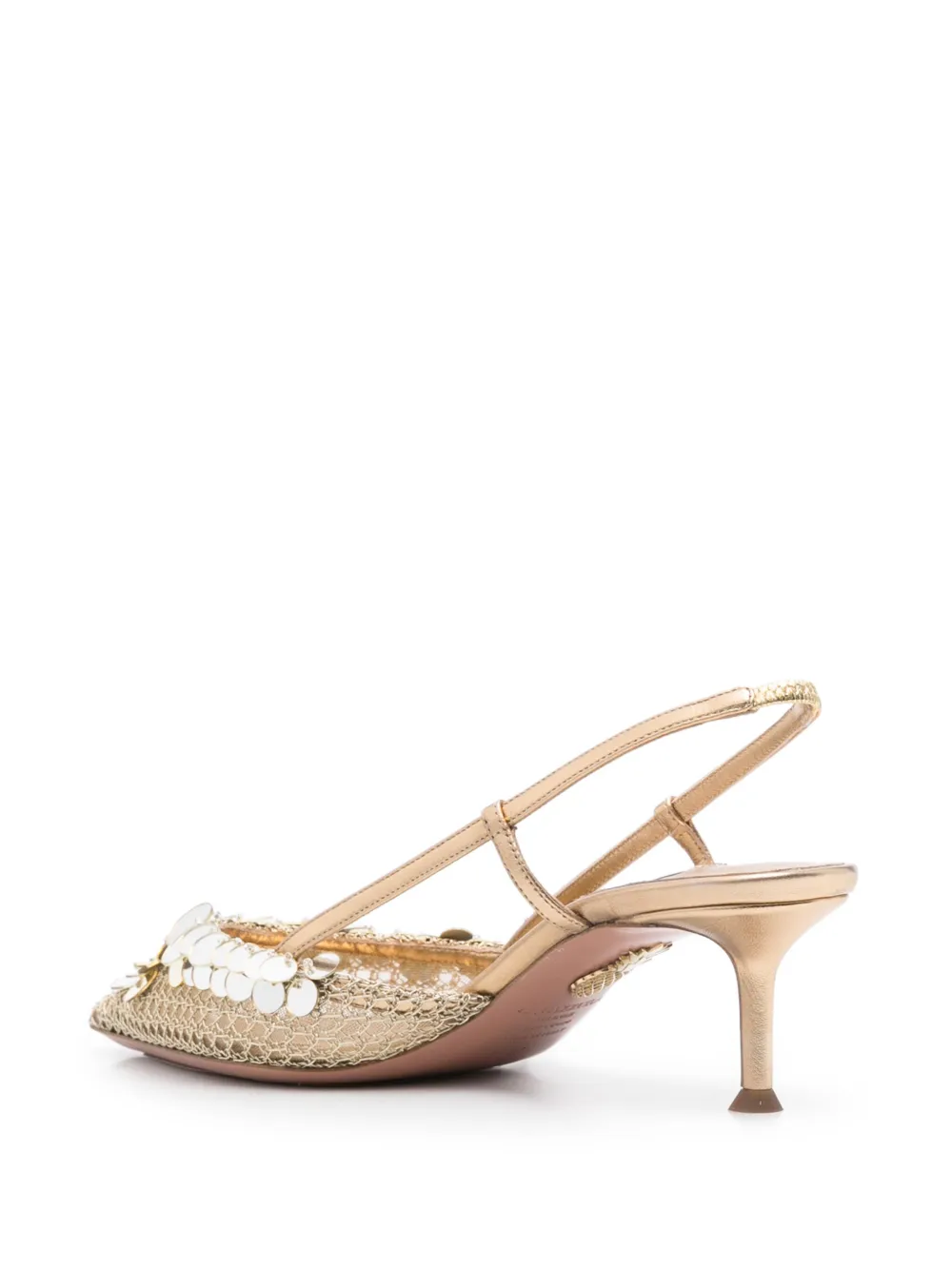 Aquazzura 50 mm Can pumps Goud